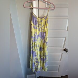 Yellow and Purple Floral Maxi Dress from Dress Up